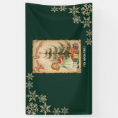Pine Tree Little Girls Cadeaus Sneeuwvlokken Spandoek (Verticaal)