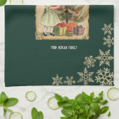  Pine Tree Little Girls Cadeaus Sneeuwvlokken Theedoek (Gevouwen)