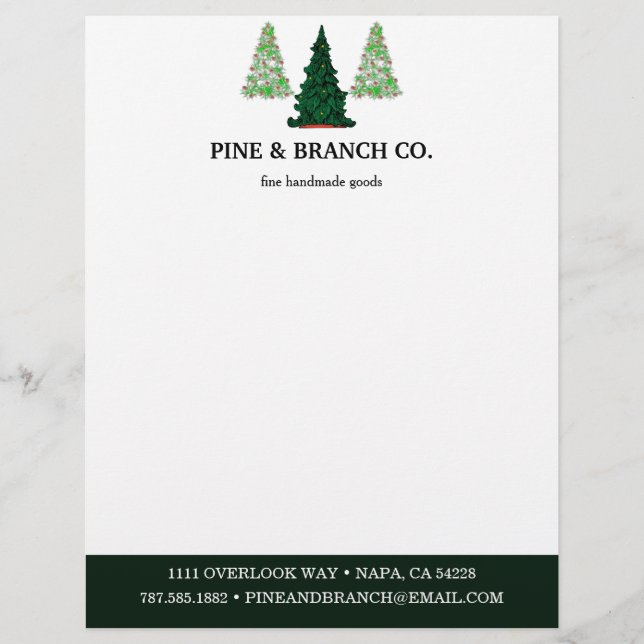 Pine Tree Logo Briefhoofd (Voorkant)