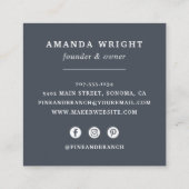 Pine Tree Logo Vierkante Visitekaartje (Achterkant)