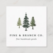 Pine Tree Logo Vierkante Visitekaartje (Voorkant)