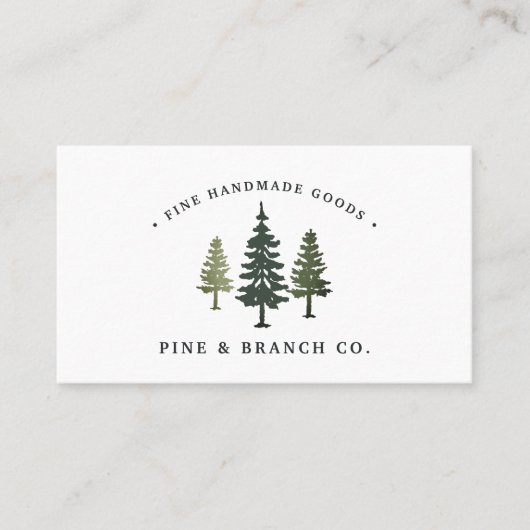 Pine Tree Logo Visitekaartje (Voorkant)