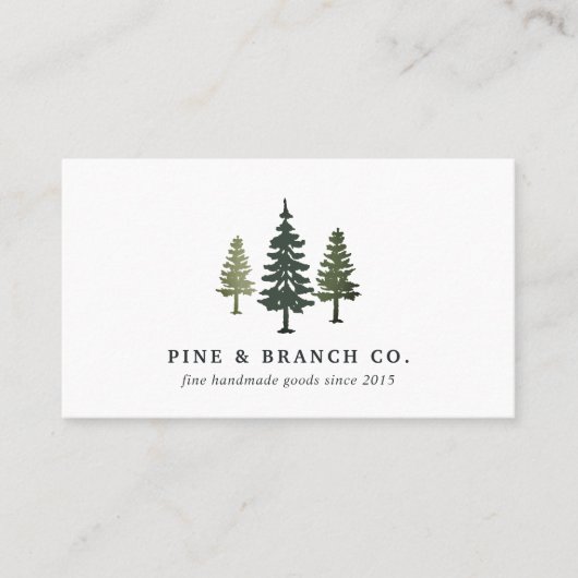 Pine Tree Logo Visitekaartje (Voorkant)