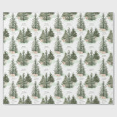 Pine Tree Merry Christmas Holiday Gift Cadeaupapier (Vlak)