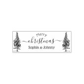 Pine-tree Merry-kerstscript - Aangepaste naam Zelfinktende Stempel (Design)