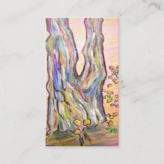 Pine Tree met Dandelions Visitekaartje (Voorkant)
