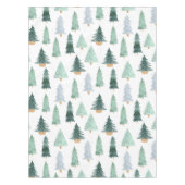 Pine Tree met kerstgroene Waterverf Tafelkleed (Voorkant)
