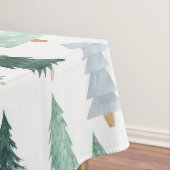 Pine Tree met kerstgroene Waterverf Tafelkleed (Voorbeeld)