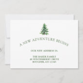 Pine Tree minimalistisch nieuw avontuur verhuizen Aankondiging (Voorkant)