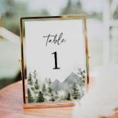 Pine Tree Mountain Elegant Trouwtafel Nummer