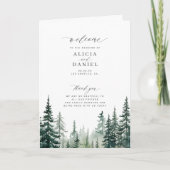 Pine Tree Mountain Forest huwelijksceremonie progr Programma (Voorkant)