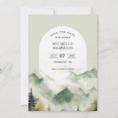 Pine Tree Mountain Natuur Adventure Foto Save The Date (Voorkant)