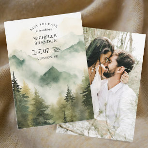 Pine Tree Mountain Natuur Adventure Foto Save The Date