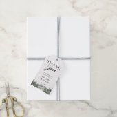 Pine Tree Mountain Trouw Dank Je Cadeaulabel (Met Touw)