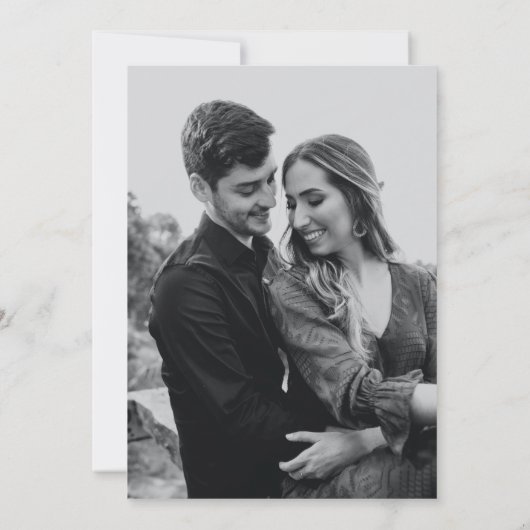 Pine Tree Mountain Weddenfoto Save the Dates Date (Achterkant)