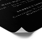 Pine Tree Mountains Signature Drinken Bar Menu Poster (Hoek)