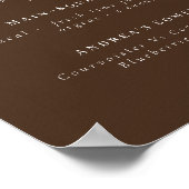 Pine Tree Mountains Signature Drinken Bar Menu Poster (Hoek)