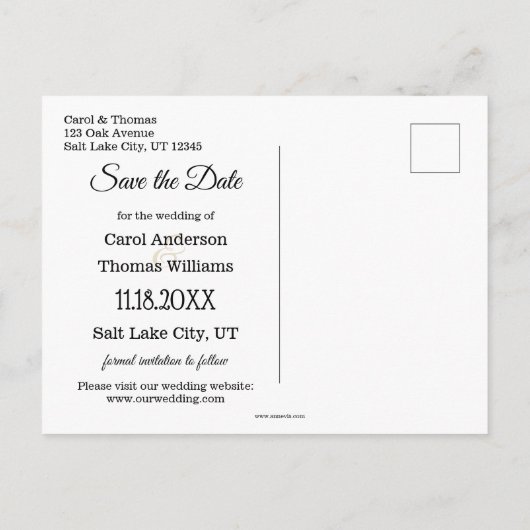 Pine Tree Mountains Sla het Date Briefkaart op (Achterkant)