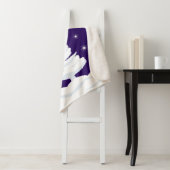 Pine Tree Night Sky Stars Monogram Sherpa Blanket Sherpa Deken (In situ)