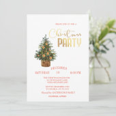 Pine Tree Oranje kerstfeest Kaart (Staand voorkant)