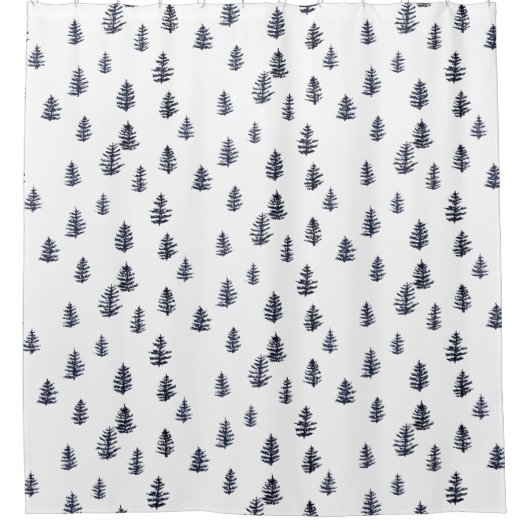 Pine Tree Pattern Badhanddoek Douchegordijn (Voorkant)