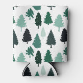 Pine Tree Pattern Green Blikjeskoeler (Voorkant)