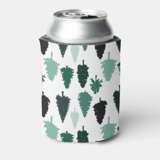 Pine Tree Pattern Green Blikjeskoeler (Blikje Achterkant)