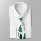 Pine Tree Pattern Green Stropdas (Gebonden)