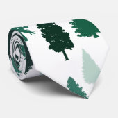 Pine Tree Pattern Green Stropdas (Opgerold)