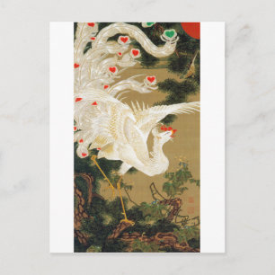 Pine Tree & Phoenix (Love Heart Phoenix), Jakuchu Briefkaart