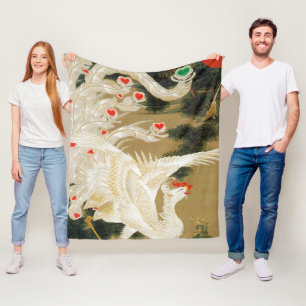 Pine Tree & Phoenix (Love Heart Phoenix), Jakuchu Fleece Deken