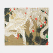 Pine Tree & Phoenix (Love Heart Phoenix), Jakuchu Fleece Deken (Voorkant (Horizontaal))