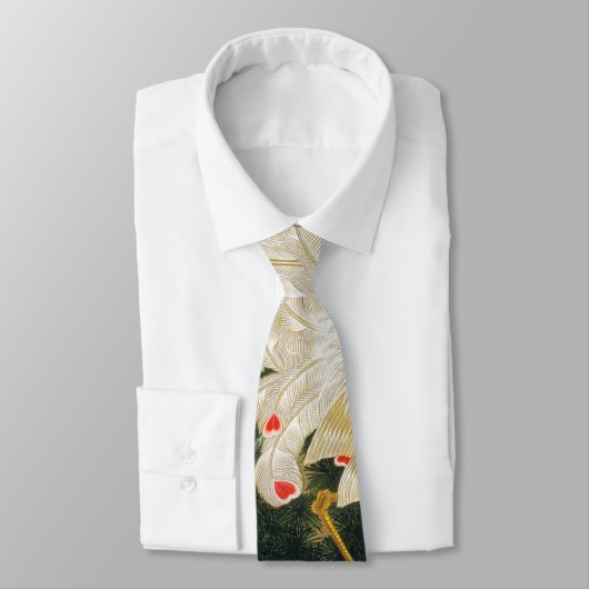 Pine Tree & Phoenix (Love Heart Phoenix), Jakuchu Stropdas (Gebonden)