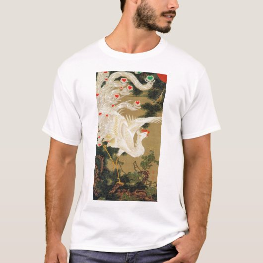 Pine Tree & Phoenix (Love Heart Phoenix), Jakuchu T-shirt (Voorkant)
