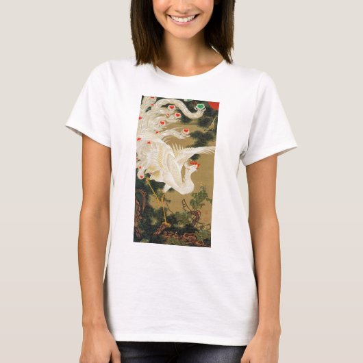 Pine Tree & Phoenix (Love Heart Phoenix), Jakuchu T-shirt (Voorkant)
