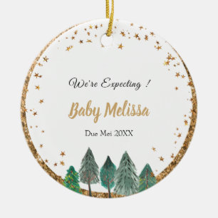 Pine Tree (Pijnboom) die we verwachten van ouders Keramisch Ornament