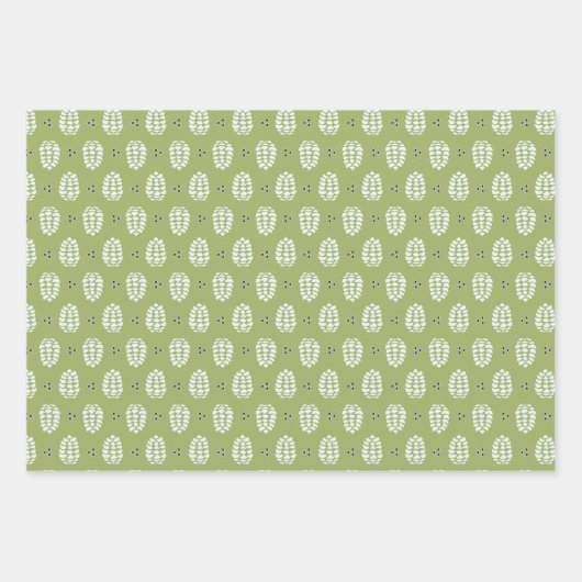 Pine Tree & Pine Cone Cadeaupapier Set (Voorkant 2)