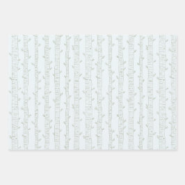 Pine Tree & Pine Cone Gift Wrap Set Inpakpapier Vel