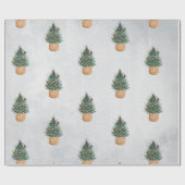 Pine Tree, Pine Cones Holiday Cadeaupapier (Vlak)
