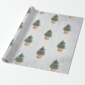 Pine Tree, Pine Cones Holiday Cadeaupapier (Uitgerold)