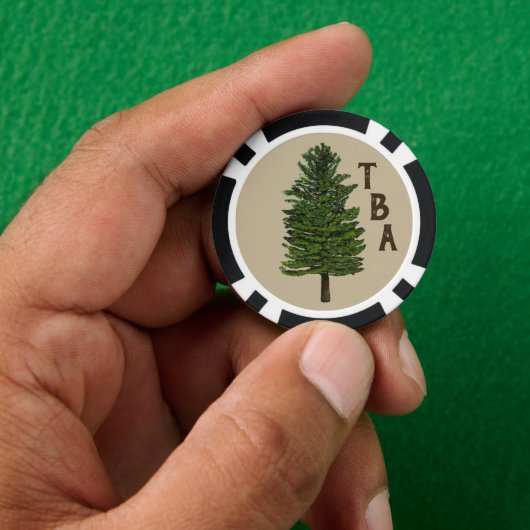Pine Tree Poker Chips (Hand)
