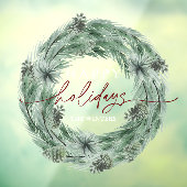 Pine Tree Prettige feestdagen Raamsticker (Vel 3)