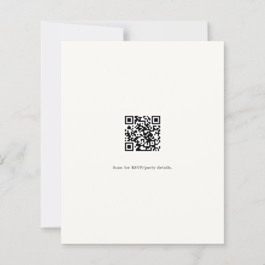 Pine tree QR business Christmas Party uitnodiging (Achterkant)