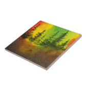 Pine Tree Rainbow Sky Morning Natuur Tile Tegeltje (Zijkant)