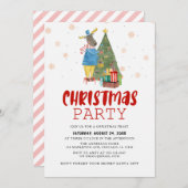 Pine Tree Reindekerst Kaart (Voorkant / Achterkant)