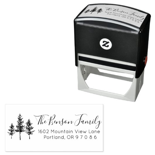 Pine Tree retouradres Zelfinktstempel Zelfinktende Stempel (In situ)