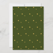 Pine Tree Rode Boog Sterren Groene Kerst Kaart (Achterkant)
