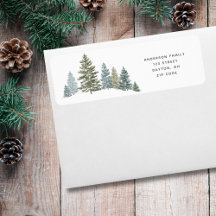 Pine Tree Rustic Christmas Retouradres