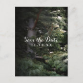 Pine Tree Rustic Forest Woods Save the Date Feest Aankondigingskaart (Voorkant)