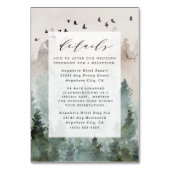 Pine Tree Rustic Waterverf Wedding Enclosure Kaart (Voorkant)